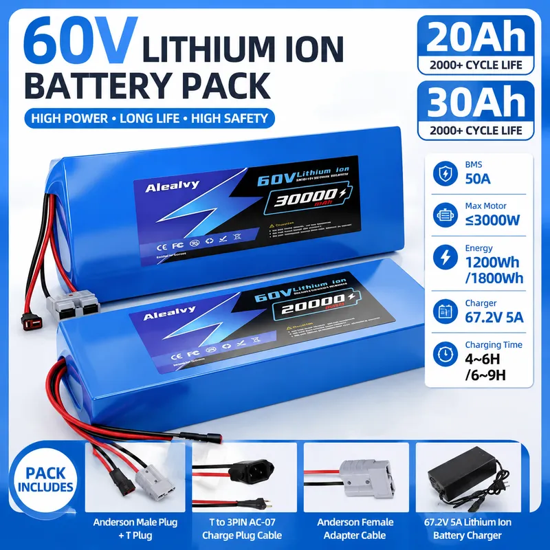 60V 30Ah Electric Scooter Battery - Bateria de lítio 21700 de 60V