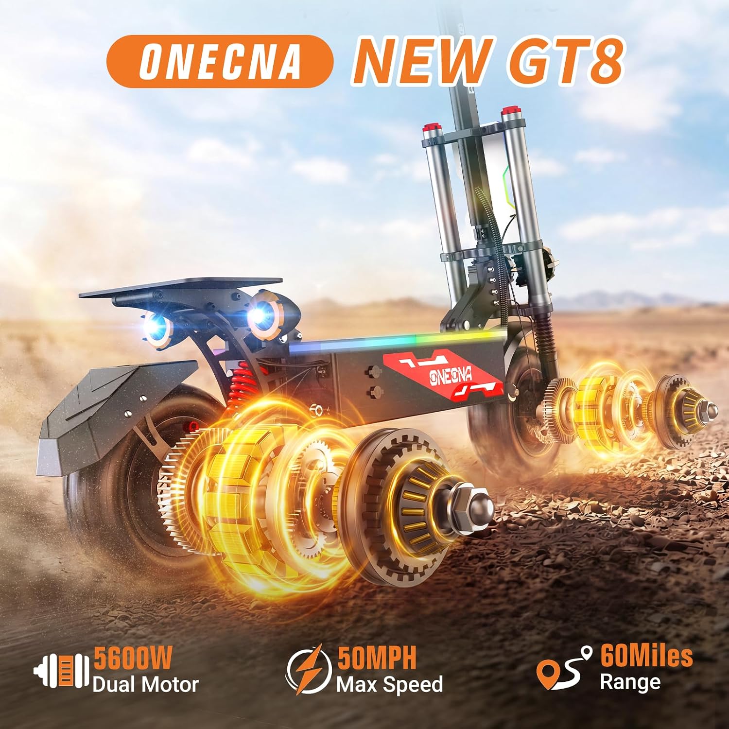 ONECNA GT8PRO, scooter elétric - 60V 5600W Dual Motor Electric Scooter avaliação e preço